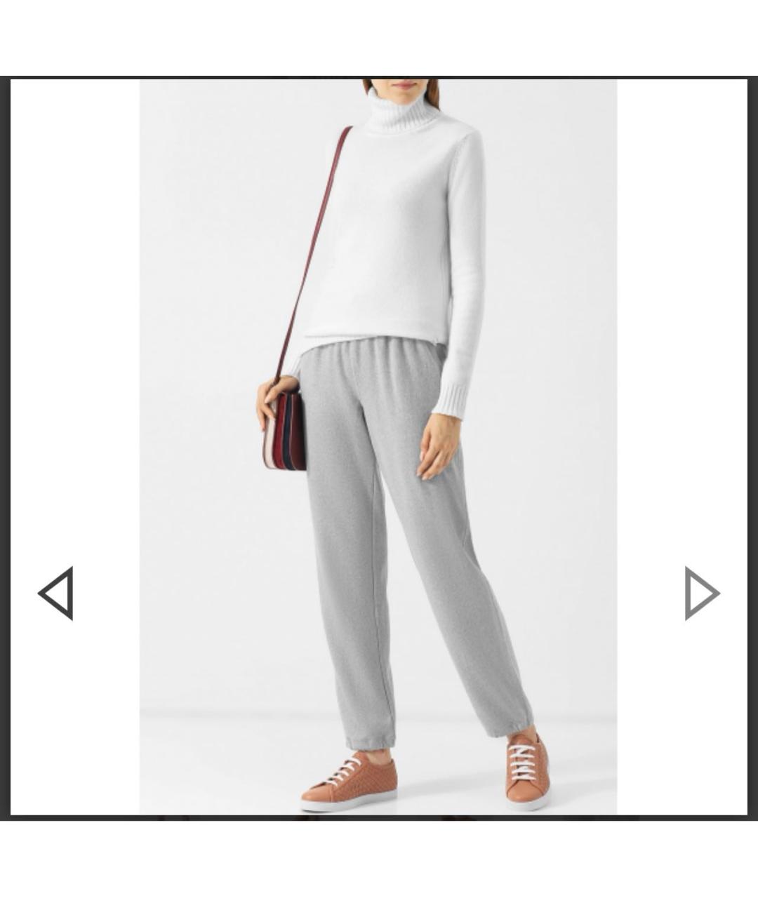 LORO PIANA Серые кашемировые брюки широкие, фото 8