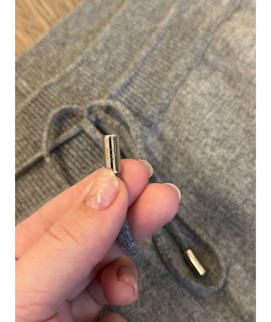 LORO PIANA Серые кашемировые брюки широкие, фото 7