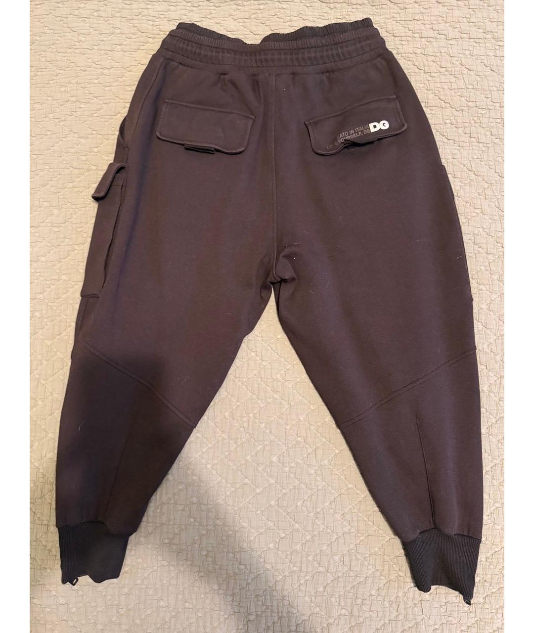 DOLCE&GABBANA Черные хлопковые повседневные брюки, фото 7