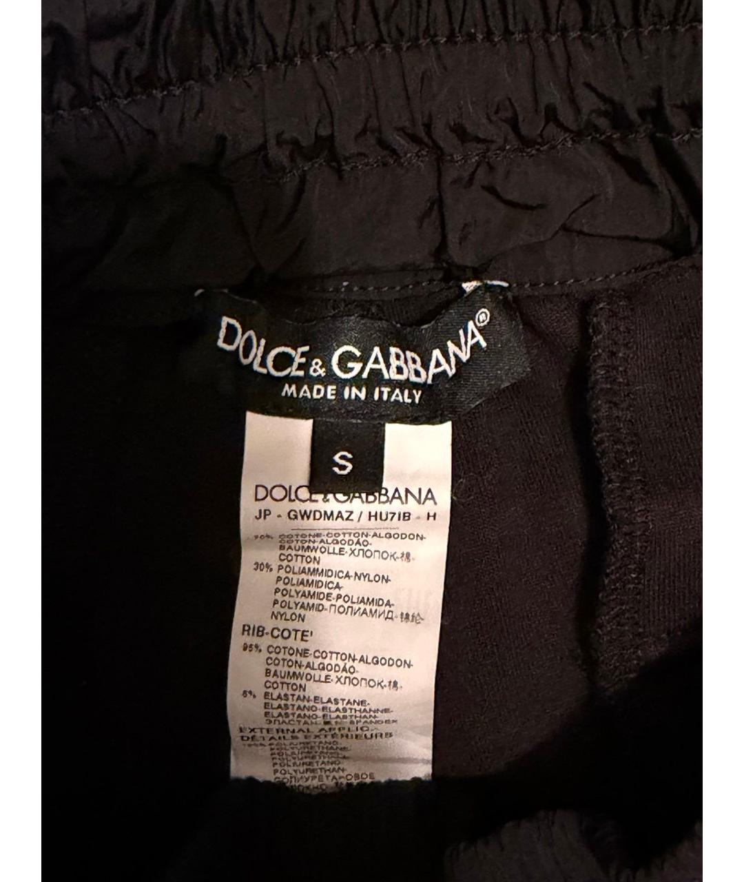 DOLCE&GABBANA Черные хлопковые повседневные брюки, фото 6