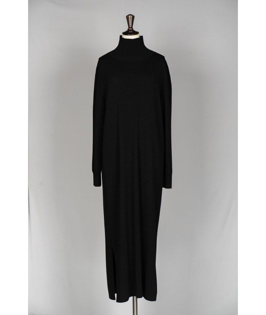 LEMAIRE Черное шерстяное повседневное платье, фото 3