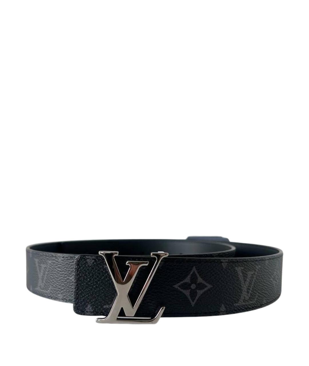 LOUIS VUITTON Черный кожаный ремень, фото 1