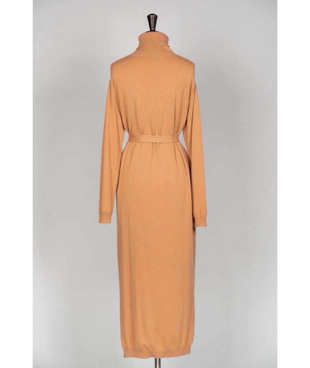 LEMAIRE Оранжевое кашемировое повседневное платье, фото 2