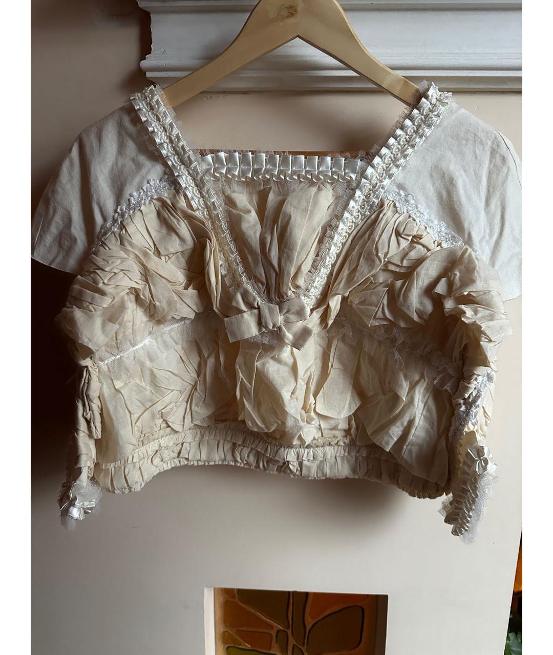 COMME DES GARÇONS Бежевая хлопковая блузы, фото 8