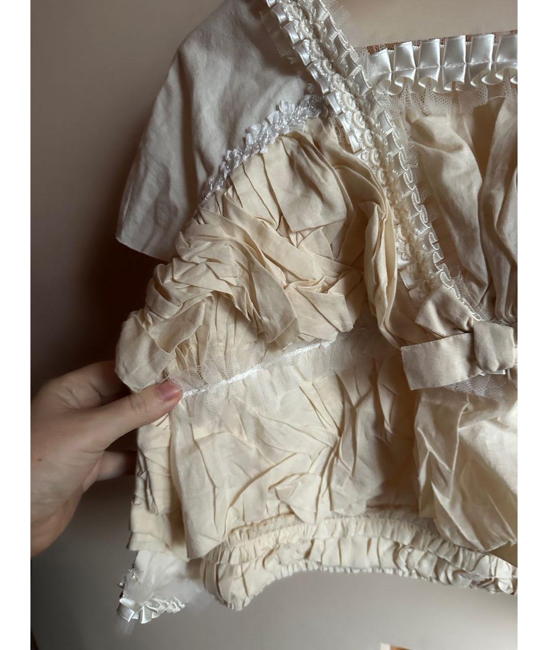 COMME DES GARÇONS Бежевая хлопковая блузы, фото 3