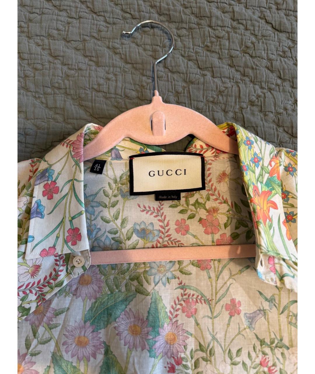 GUCCI Мульти хлопковая кэжуал рубашка, фото 5