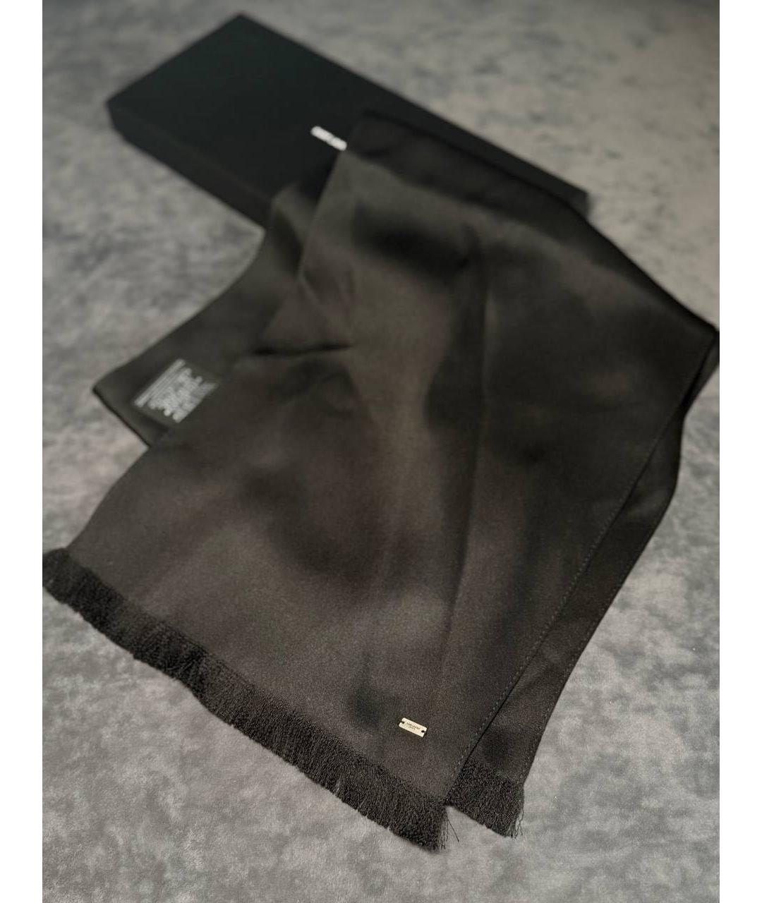 SAINT LAURENT Черный шарф, фото 5