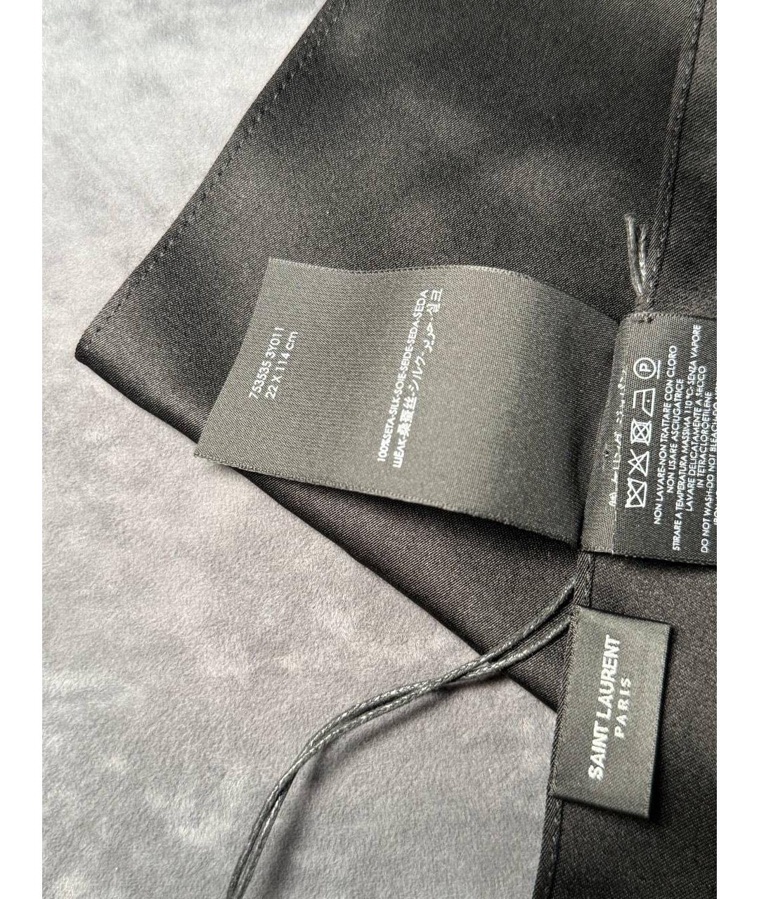 SAINT LAURENT Черный шарф, фото 4
