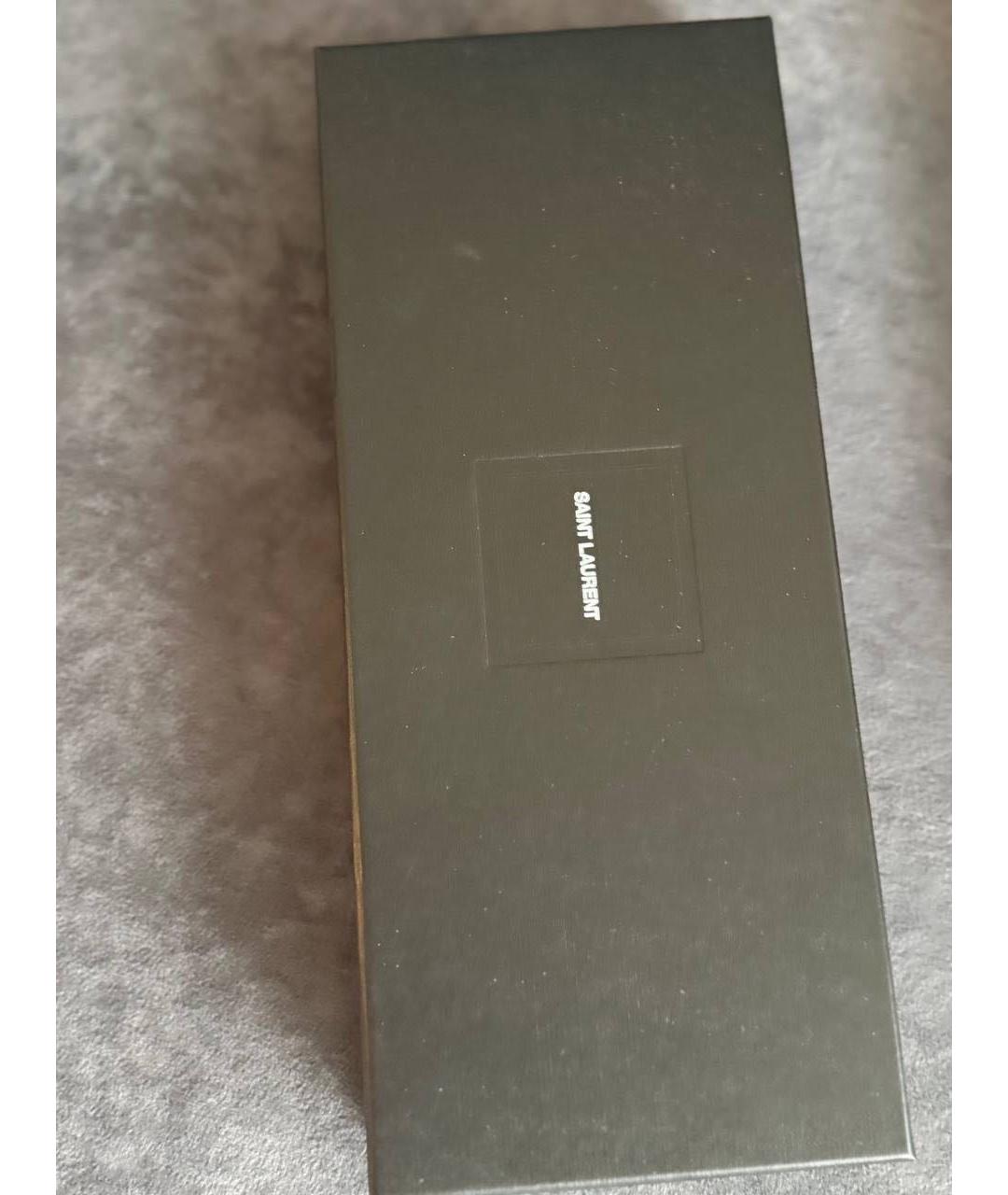 SAINT LAURENT Черный шарф, фото 3