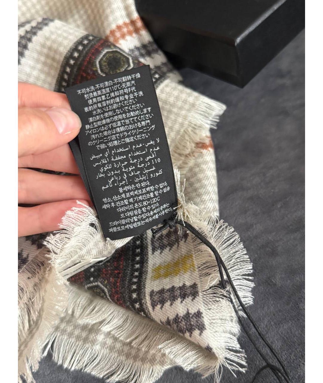 SAINT LAURENT Мульти кашемировый шарф, фото 3