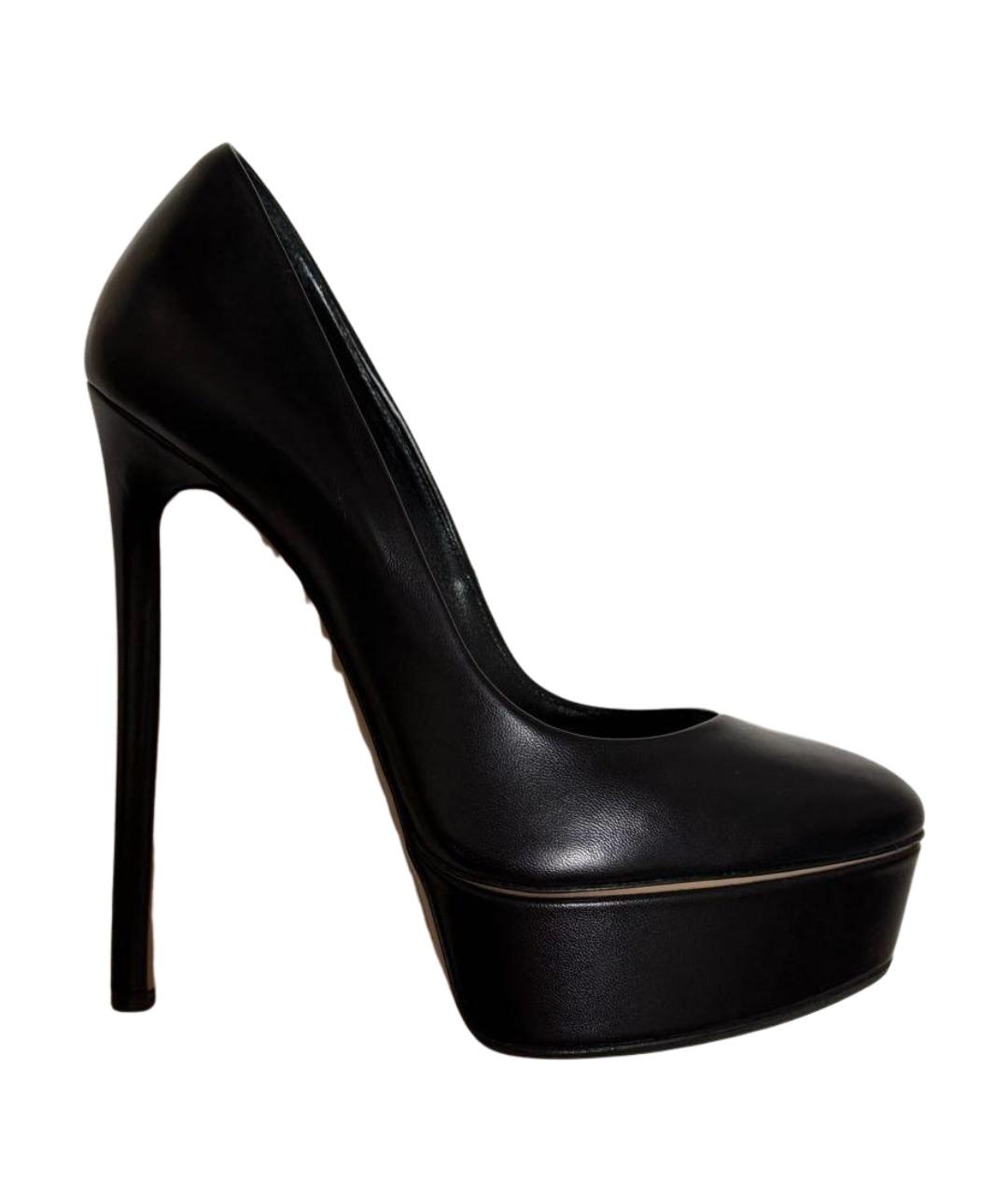 CASADEI Черные кожаные туфли, фото 1