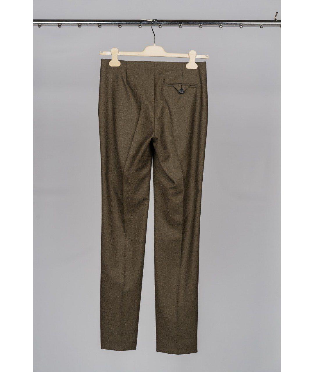 LEMAIRE Хаки шерстяные прямые брюки, фото 2