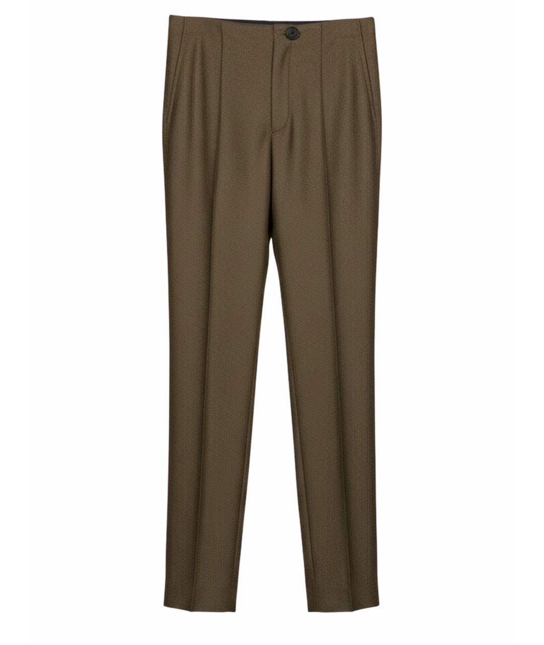 LEMAIRE Хаки шерстяные прямые брюки, фото 1