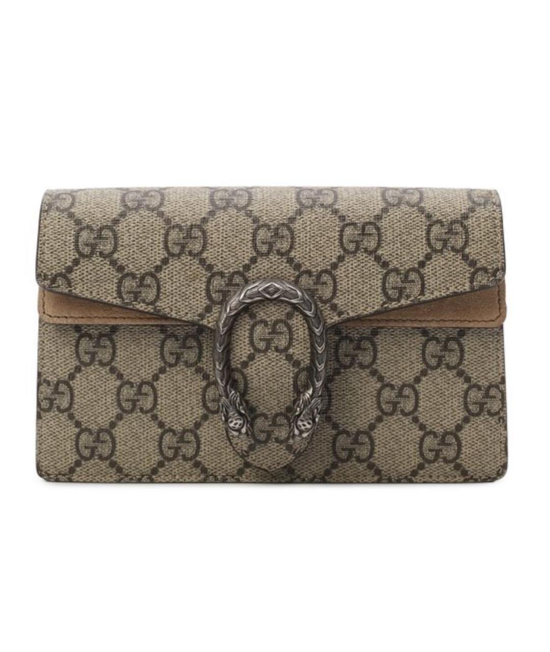 GUCCI Коричневая кожаная сумка через плечо, фото 7