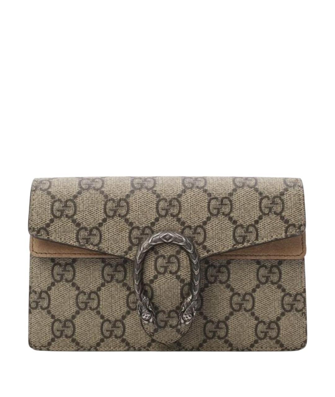 GUCCI Коричневая кожаная сумка через плечо, фото 1