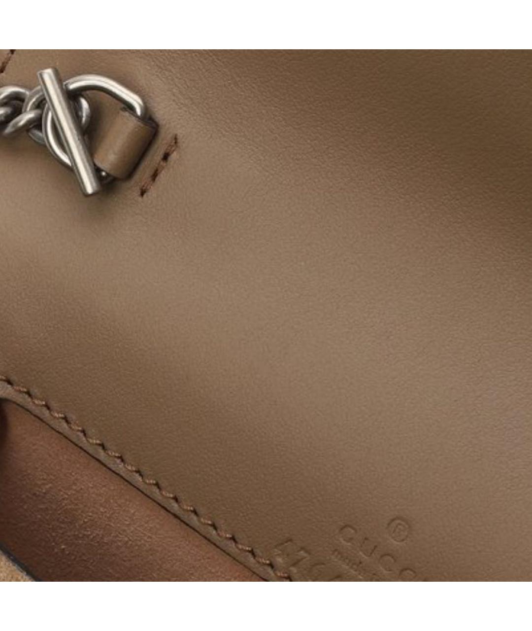 GUCCI Коричневая кожаная сумка через плечо, фото 5