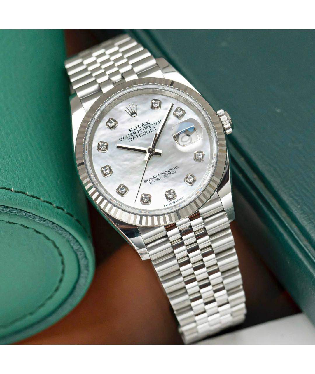 ROLEX Серебряные часы из белого золота, фото 2