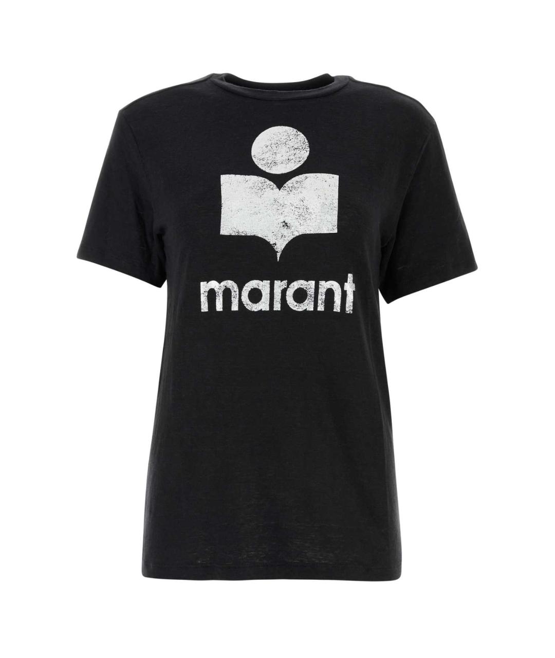 ISABEL MARANT Черная льняная футболка, фото 1
