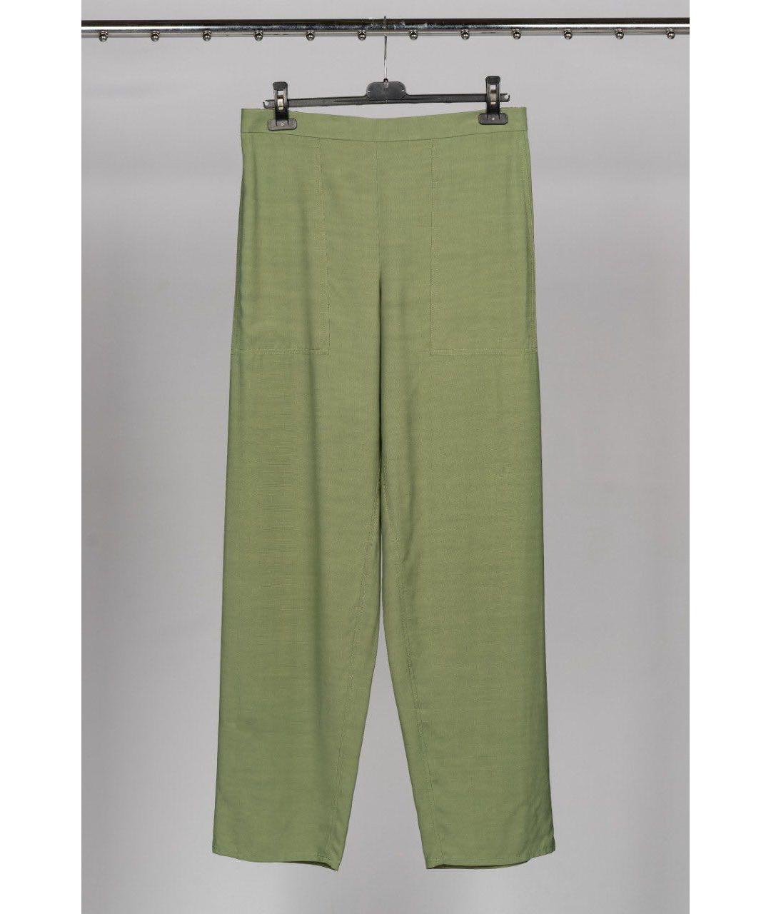 LEMAIRE Салатовые вискозные брюки широкие, фото 3