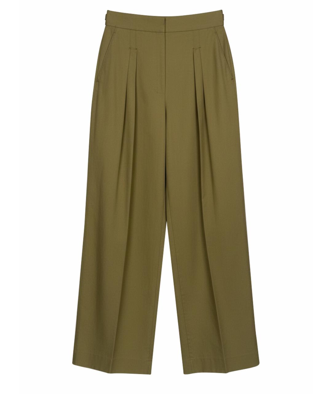 LEMAIRE Зеленые хлопковые брюки широкие, фото 1
