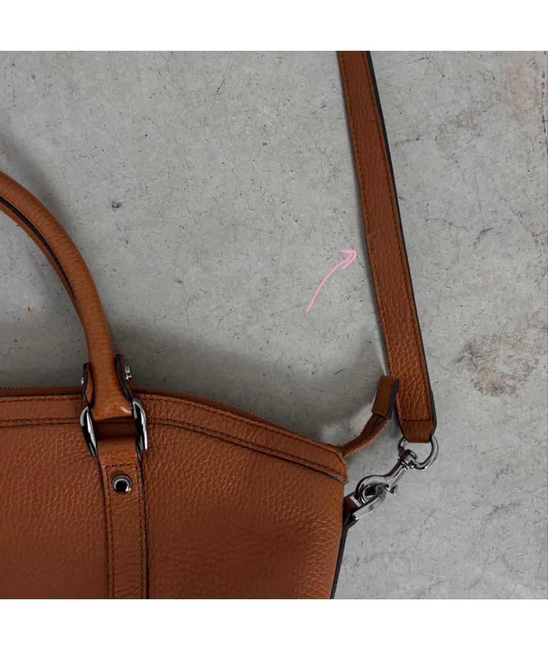 GUCCI Коричневая кожаная сумка через плечо, фото 8