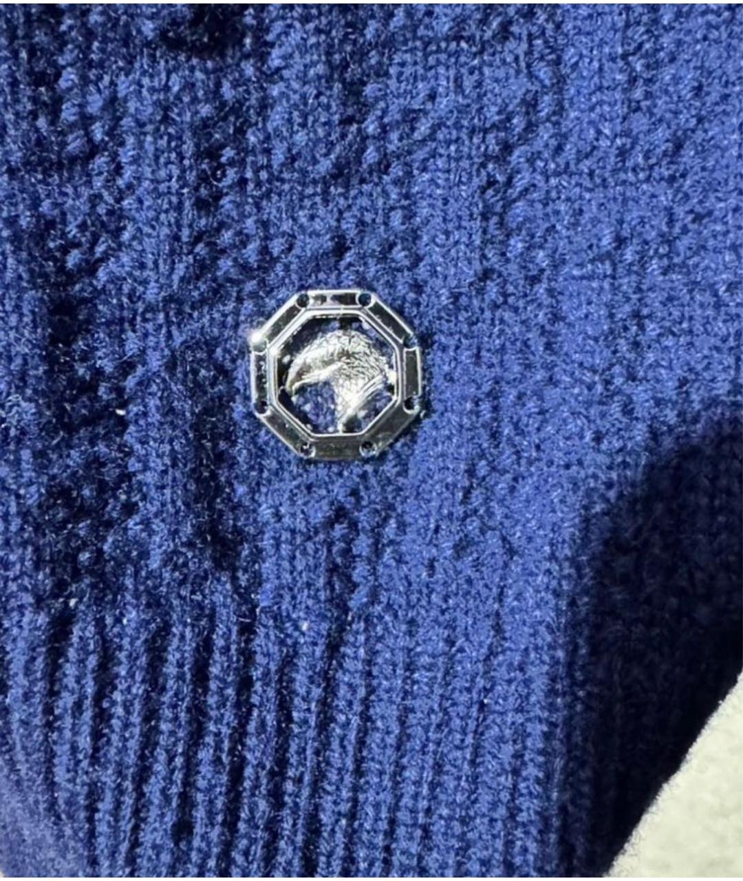 STEFANO RICCI Синий кашемировый джемпер / свитер, фото 3