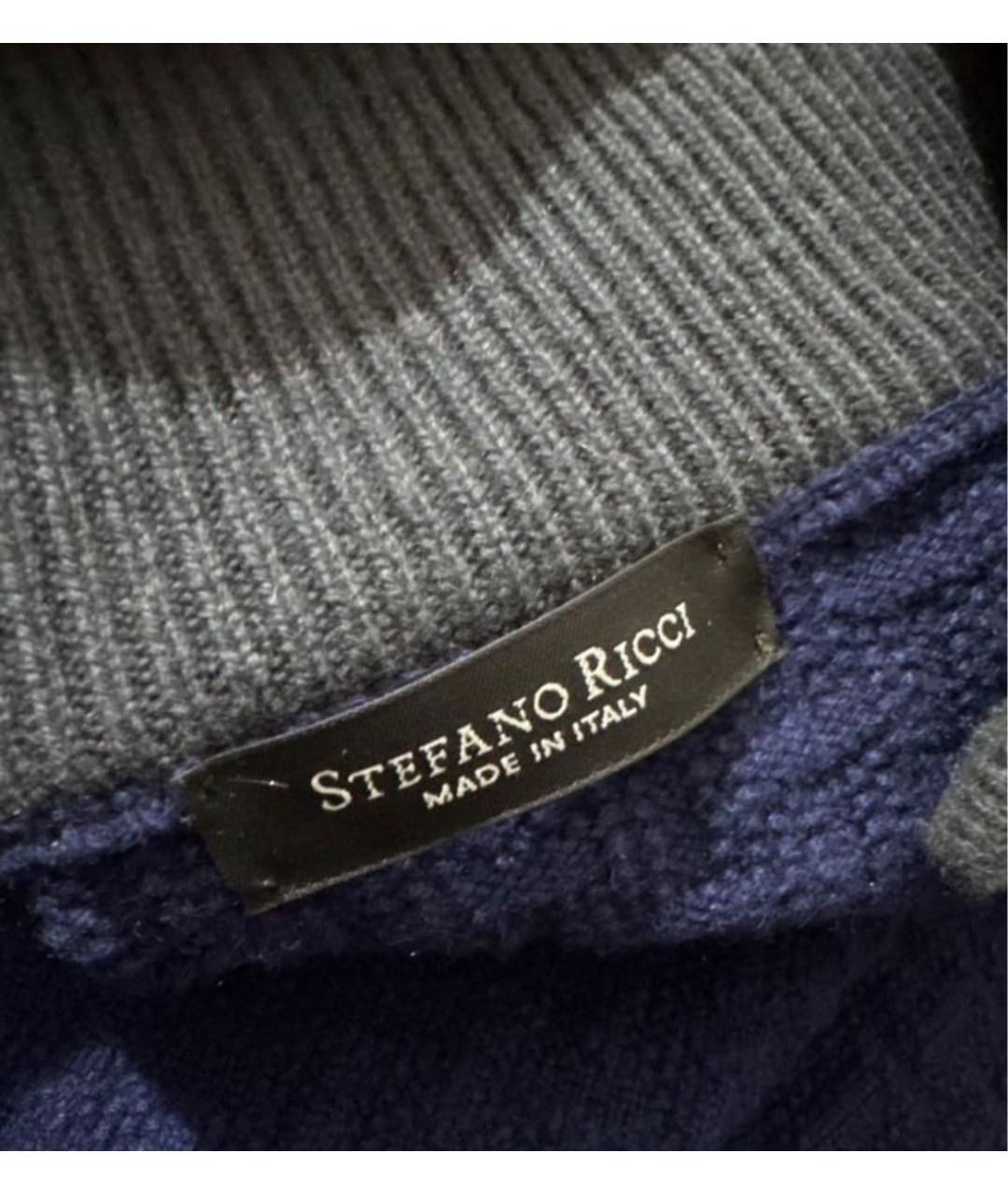 STEFANO RICCI Синий кашемировый джемпер / свитер, фото 4