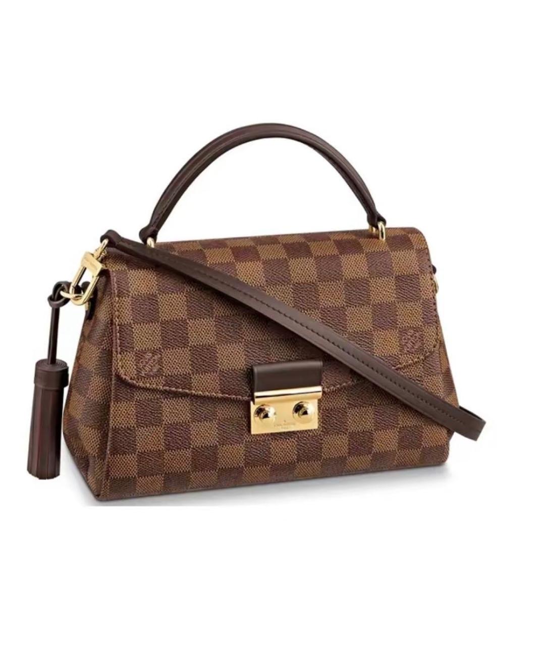 LOUIS VUITTON Коричневая кожаная сумка через плечо, фото 3