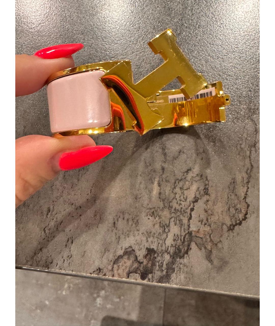 HERMES Розовый металлический браслет, фото 4