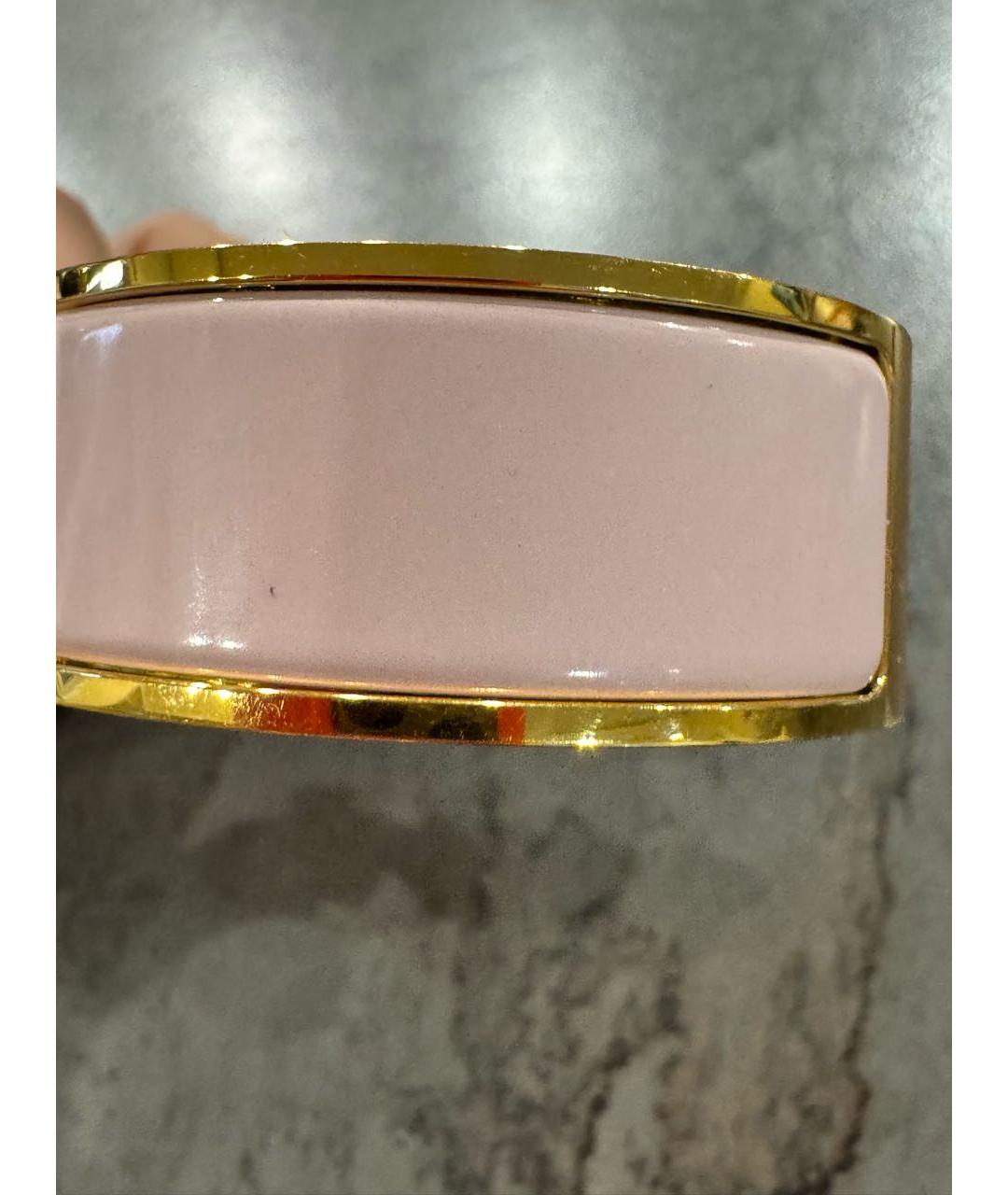 HERMES Розовый металлический браслет, фото 2