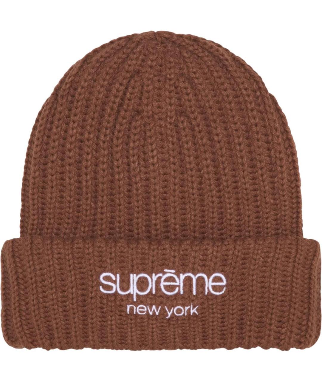 SUPREME Коричневая шапка, фото 2