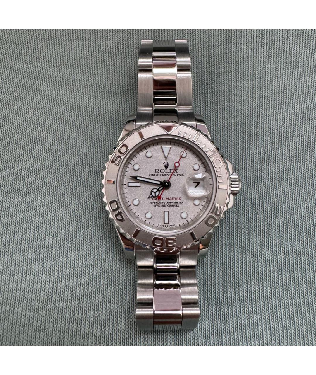 ROLEX Серые платиновые часы, фото 8