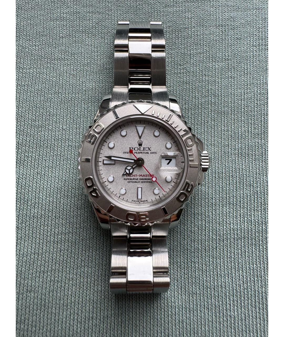 ROLEX Серые платиновые часы, фото 6