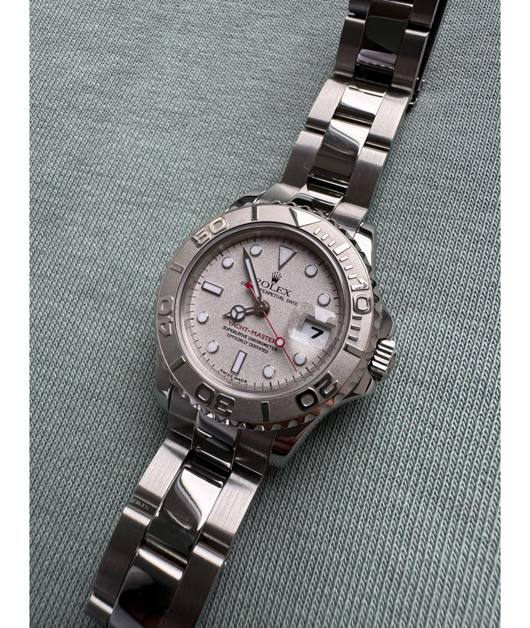 ROLEX Серые платиновые часы, фото 2