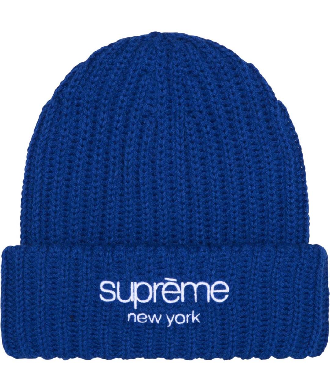 SUPREME Синяя шапка, фото 1