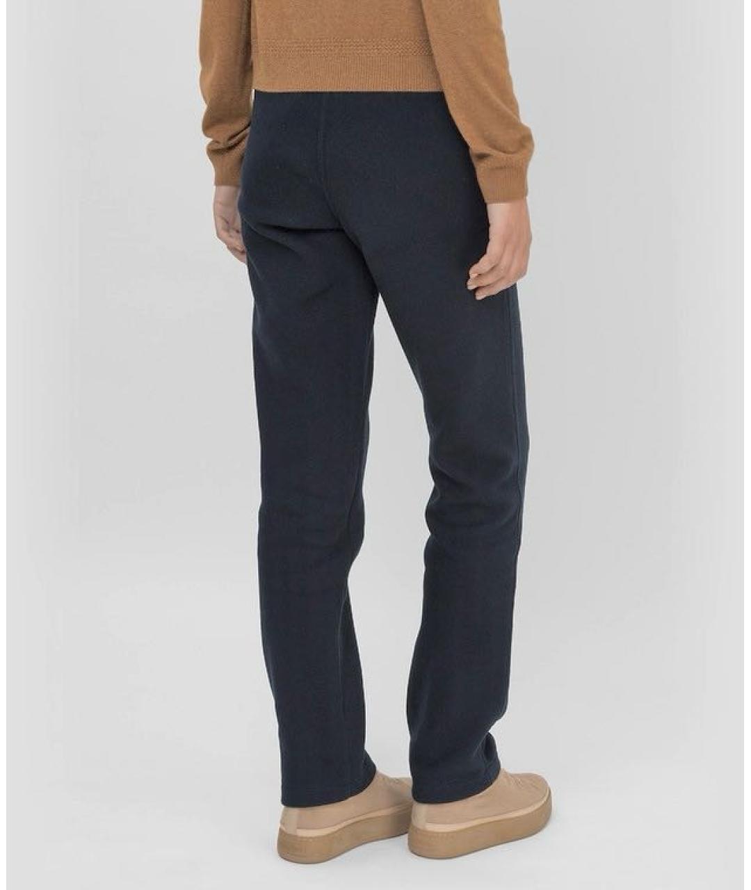 LORO PIANA Темно-синие хлопковые брюки узкие, фото 2