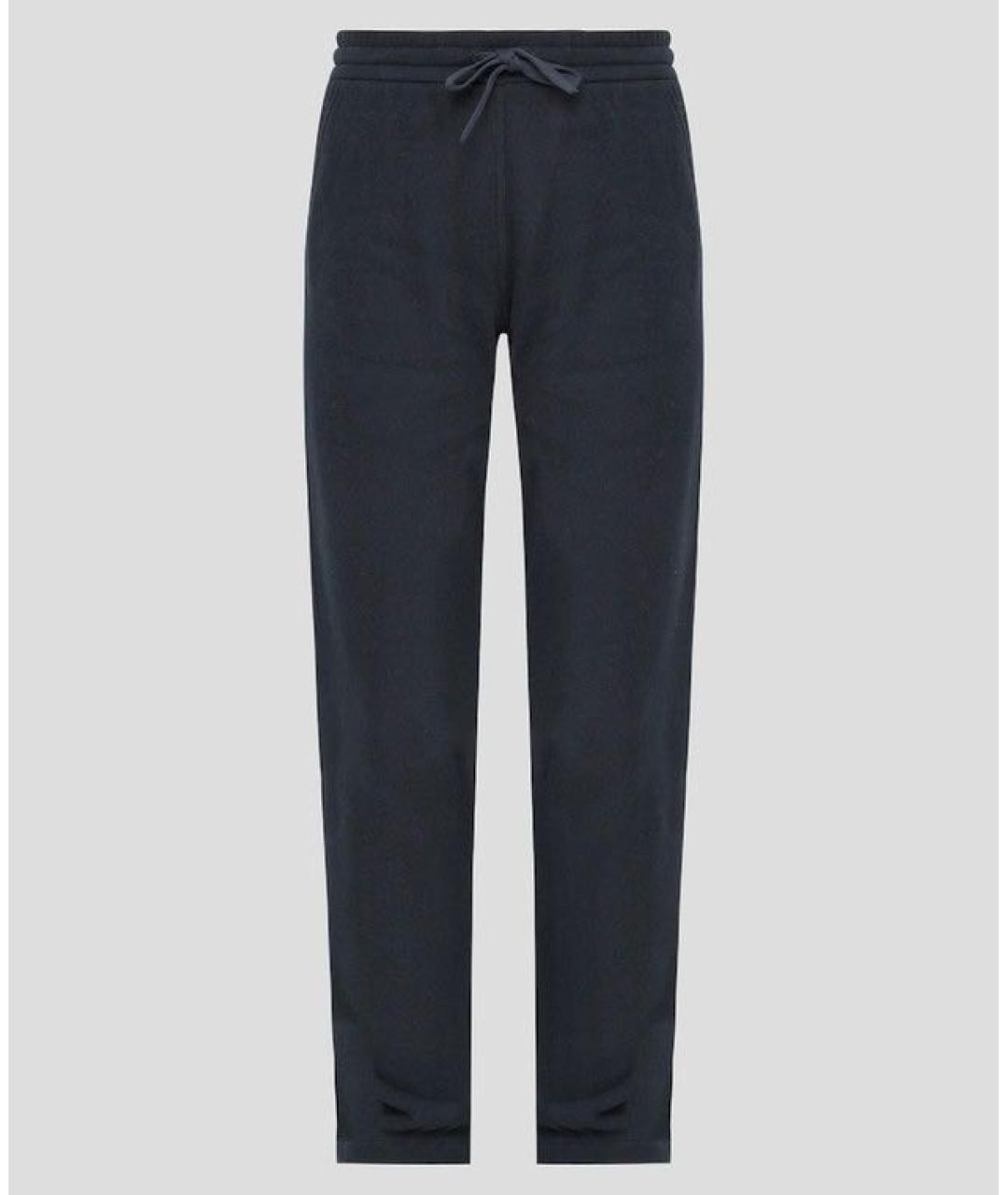 LORO PIANA Темно-синие хлопковые брюки узкие, фото 5