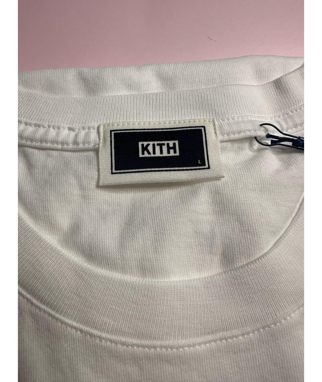 KITH Белая хлопковая футболка, фото 7