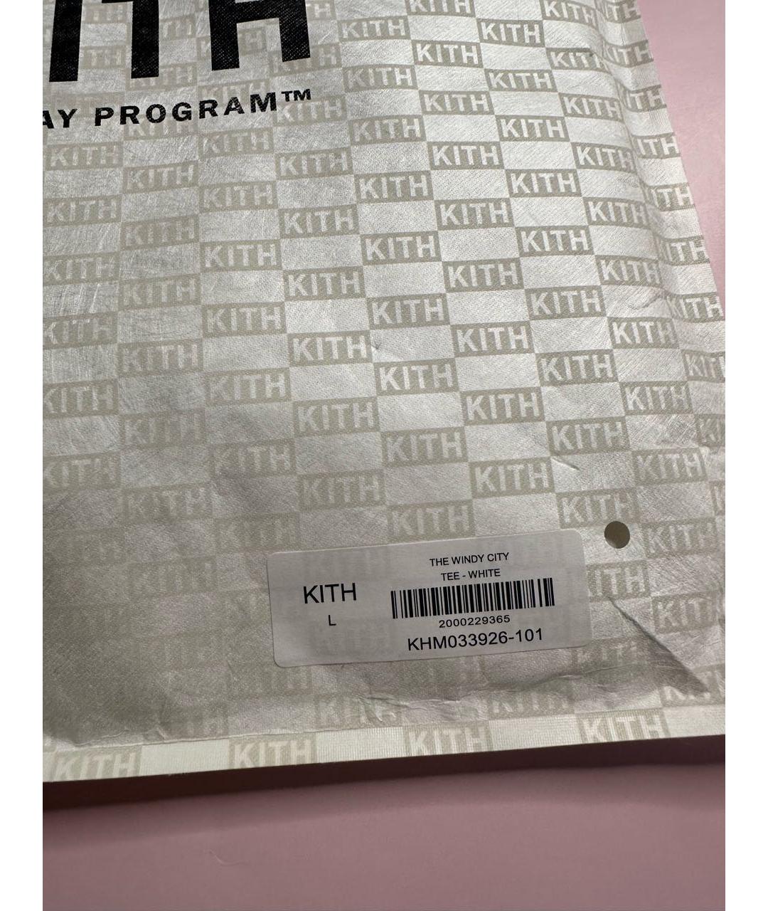 KITH Белая хлопковая футболка, фото 4