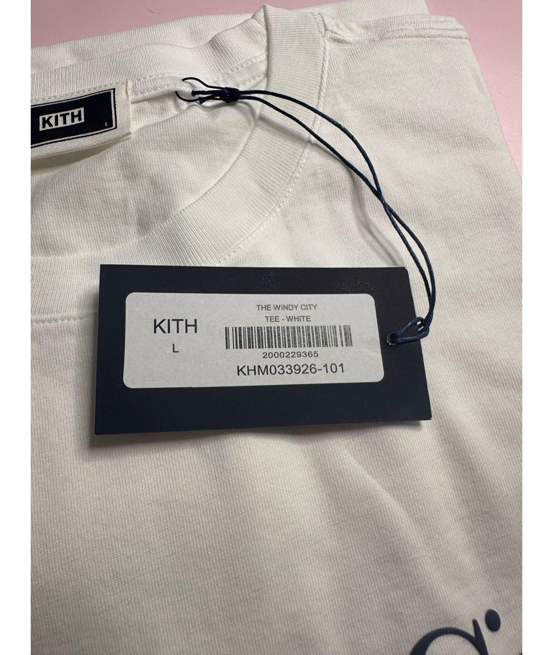 KITH Белая хлопковая футболка, фото 8