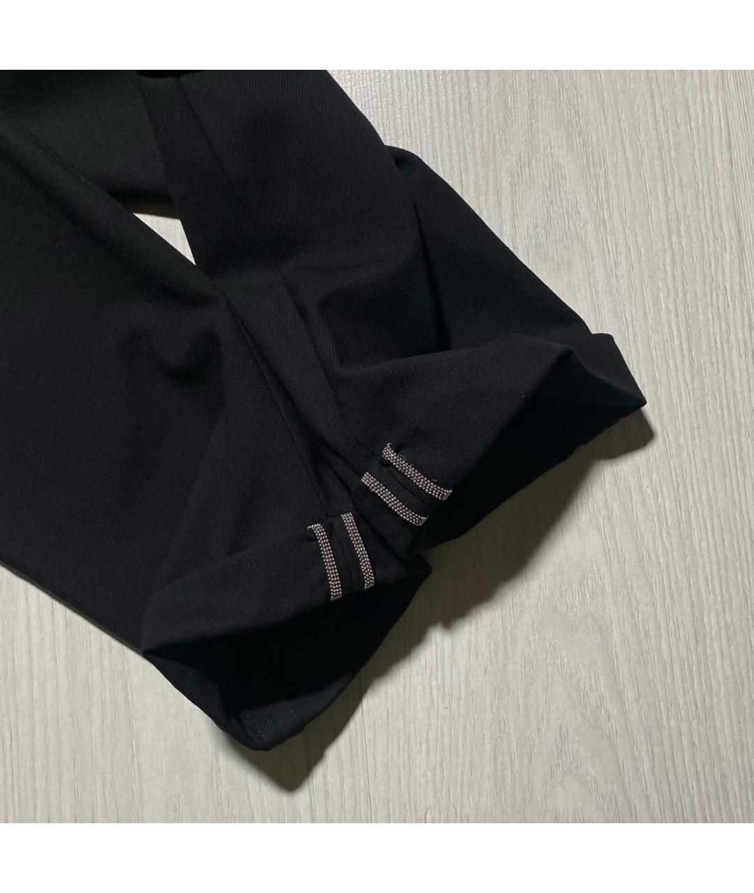 BRUNELLO CUCINELLI Черные шерстяные брюки узкие, фото 7