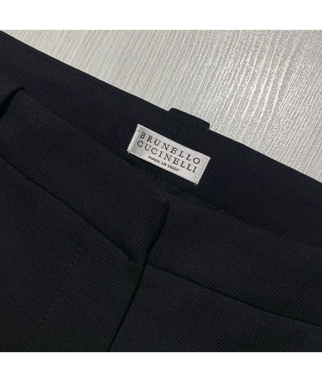 BRUNELLO CUCINELLI Черные шерстяные брюки узкие, фото 4
