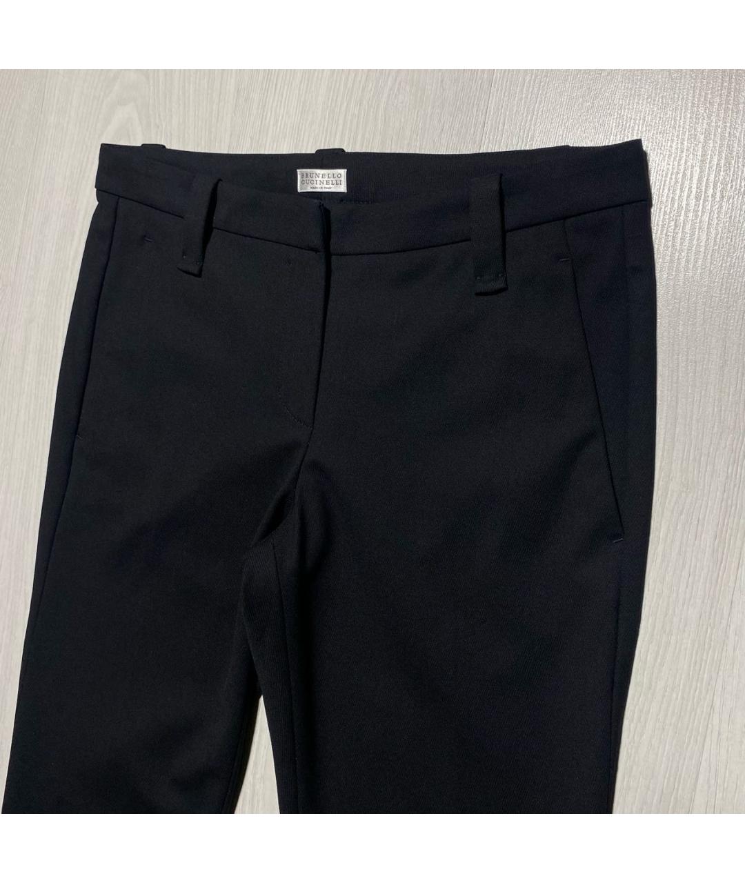 BRUNELLO CUCINELLI Черные шерстяные брюки узкие, фото 3