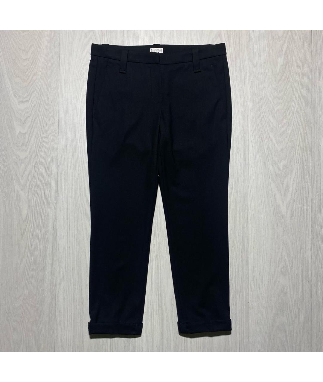 BRUNELLO CUCINELLI Черные шерстяные брюки узкие, фото 9