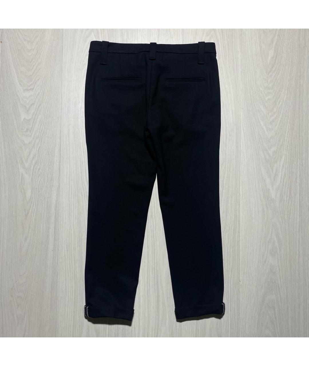 BRUNELLO CUCINELLI Черные шерстяные брюки узкие, фото 5