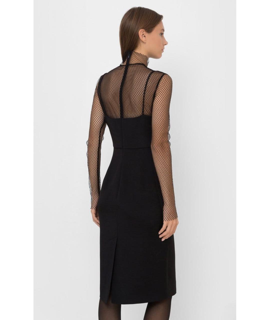 VALENTINO Черное шерстяное коктейльное платье, фото 2