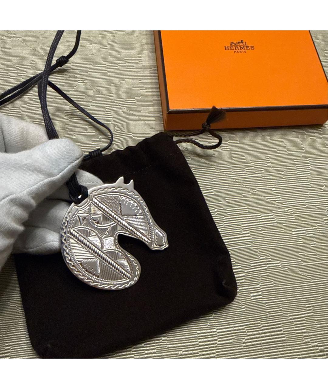 HERMES Серебрянный серебряный кулон, фото 4