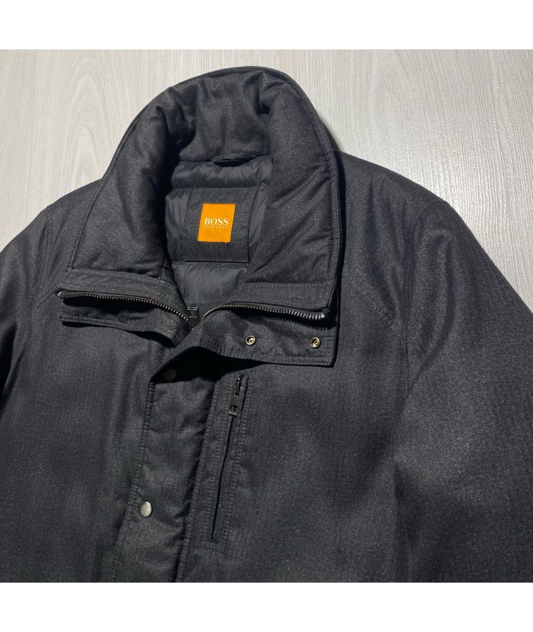 HUGO BOSS Антрацитовый полиамидовый пуховик, фото 3