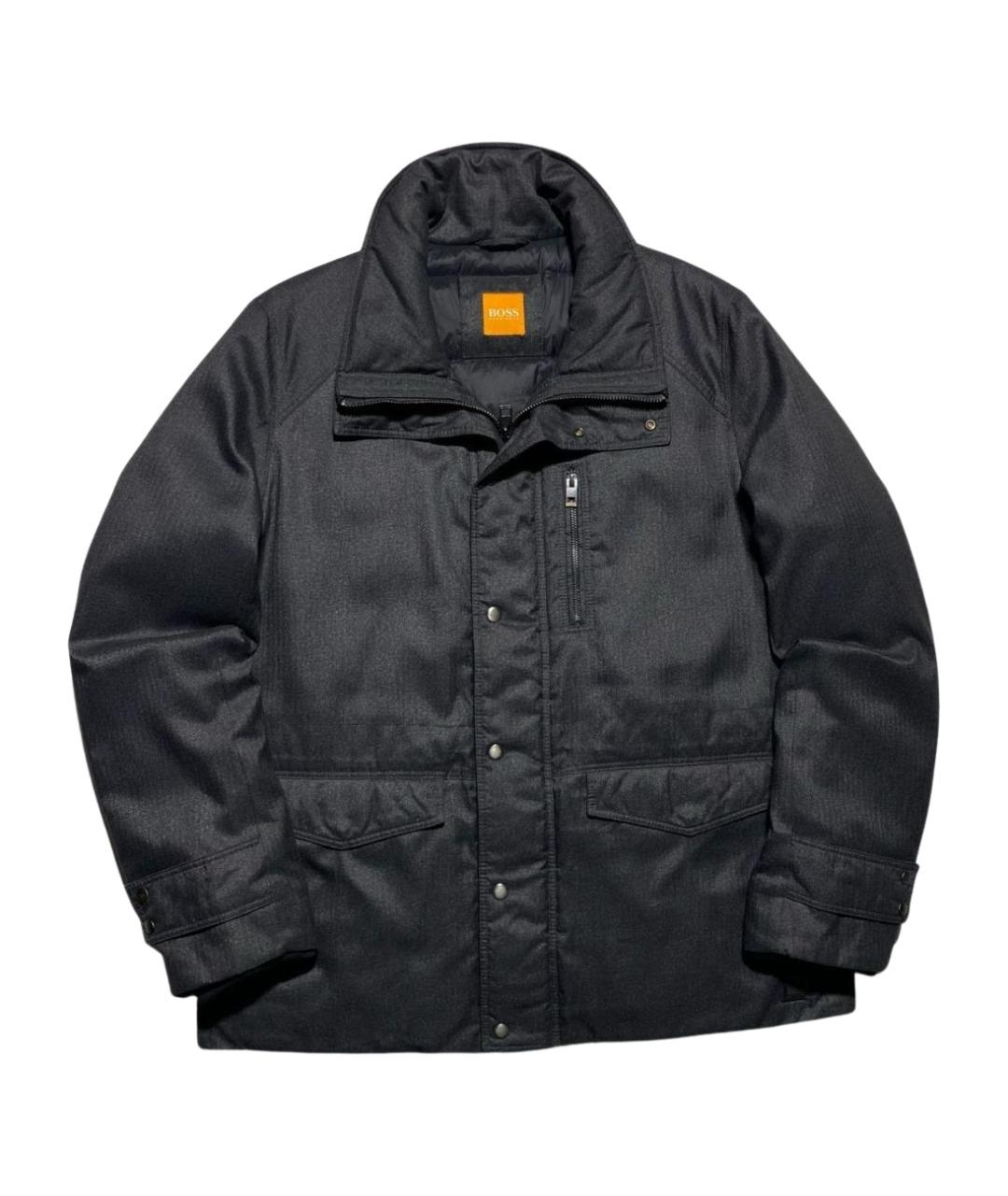 HUGO BOSS Антрацитовый полиамидовый пуховик, фото 1