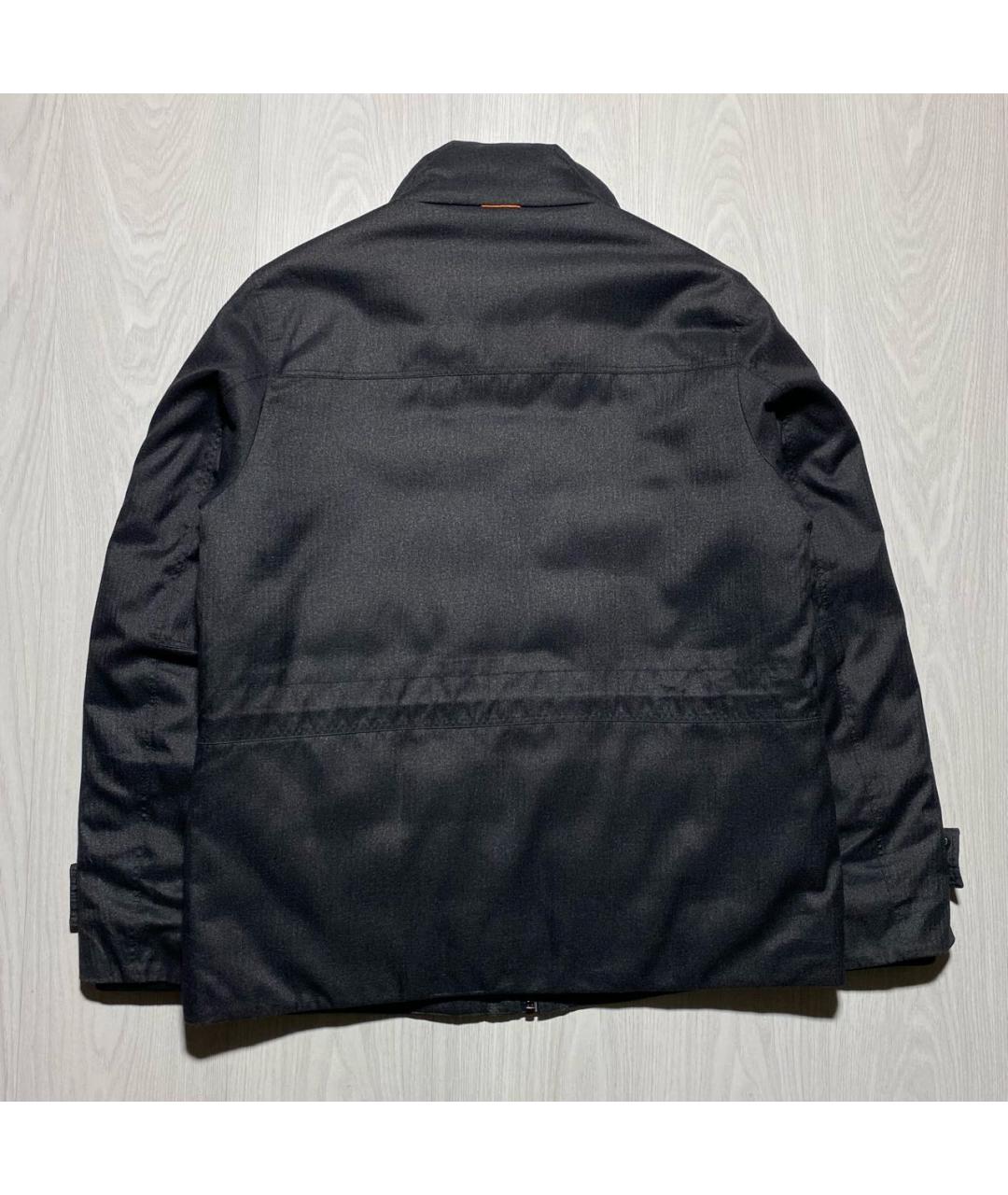 HUGO BOSS Антрацитовый полиамидовый пуховик, фото 6